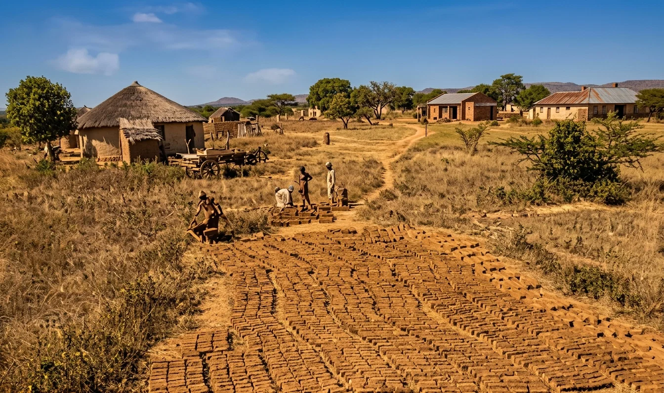 MATABELE MISSION. BRICK-MAKING