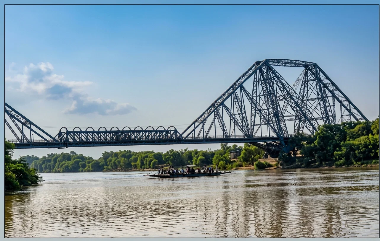 CANTILEVER BRIDGE OVER INDUS RIVER