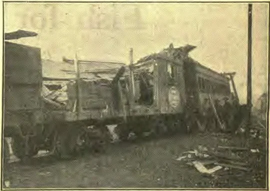 Freight Cars on Side Track a Mile from the Fontanet Explosion.
