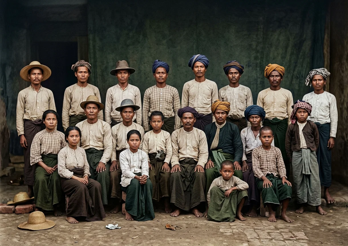 GROUP OF LABORERS FROM BURMA IN ATTENDANCE AT THE GENERAL MEETING IN CALCUTTA