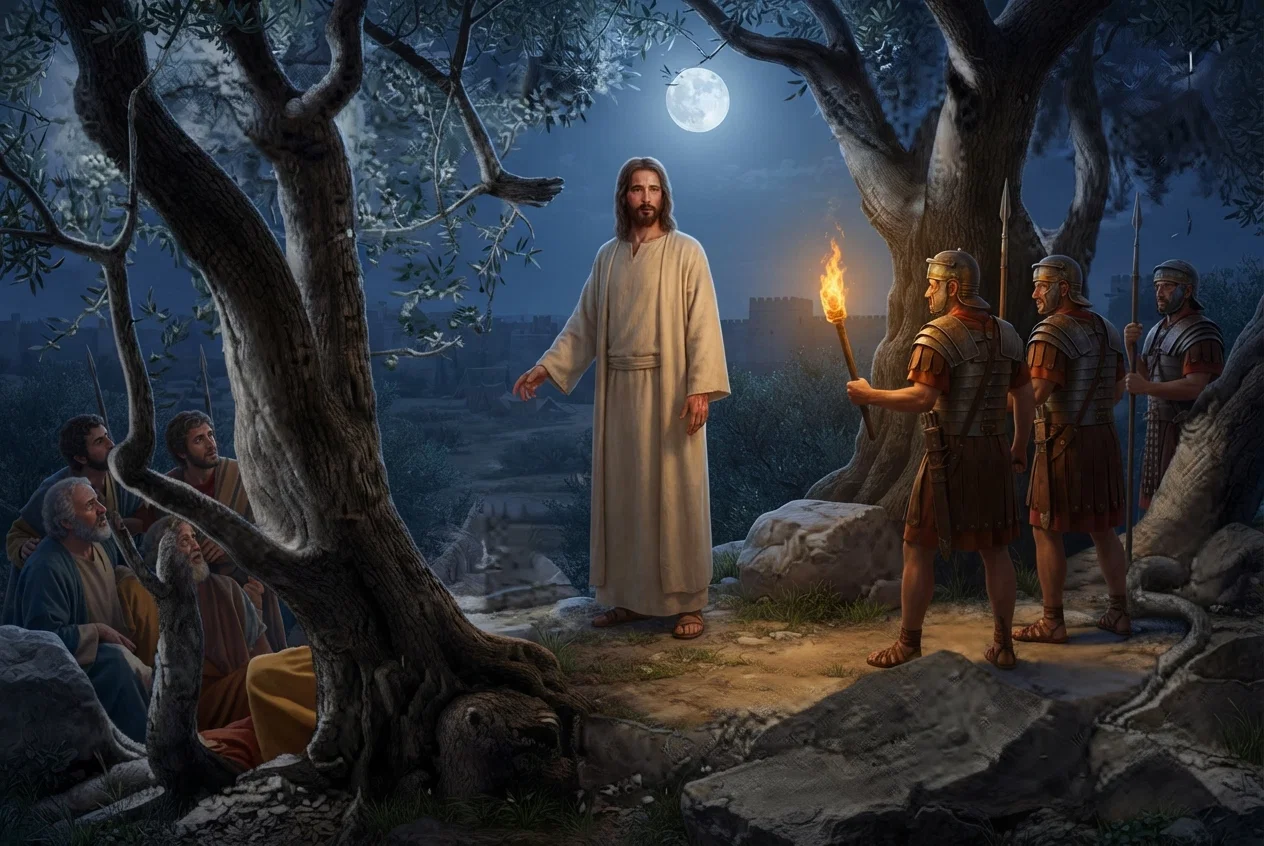 “He came forth calm and serene. A heavenly peace rested upon His blood-stained face.”