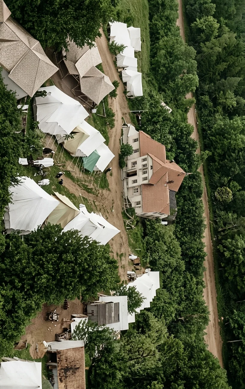 THE CAMP-GROUND, FRIEDENSAU, GERMANY. SEE ARTICLE ON THE THIRTEENTH PAGE