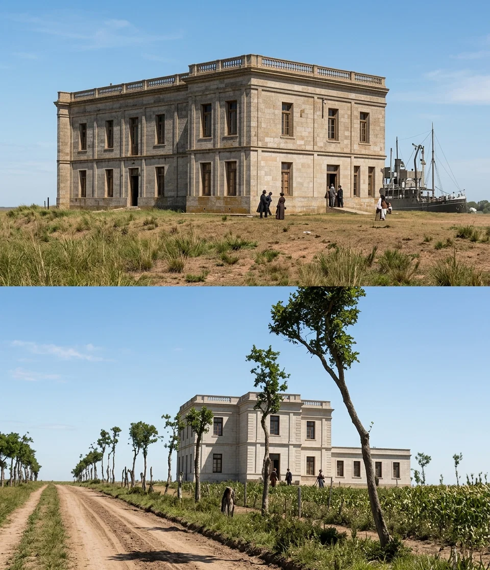 RIO DE LA PLATA SANITARIUM AND COLLEGE, ARGENTINA. THE UPPER BUILDING IS THE SANITARIUM
