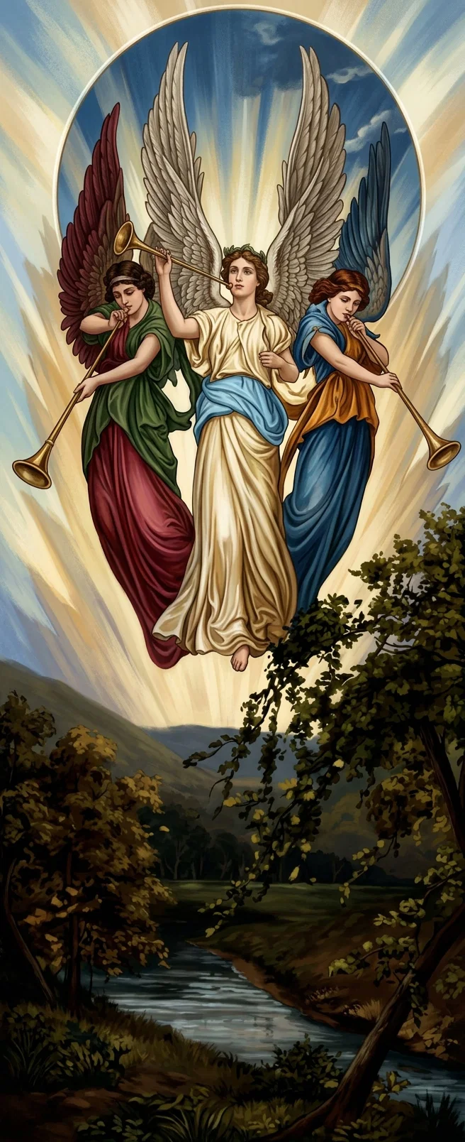 “The heralds of His advent in glory.”