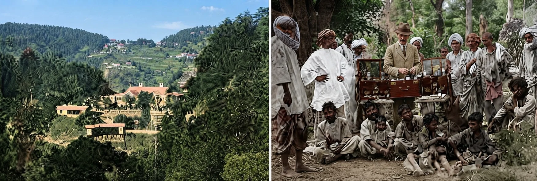 The Simla Hydro (Sanitarium), opened in 1915
Dr. V. L. Mann on a missionary tour back in the jungles of India