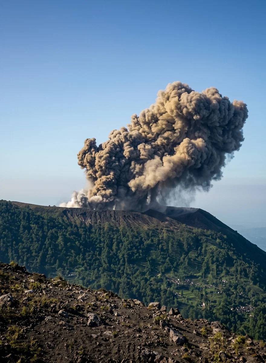 SMEROE, ONE OF JAVA'S GREAT VOLCANOES