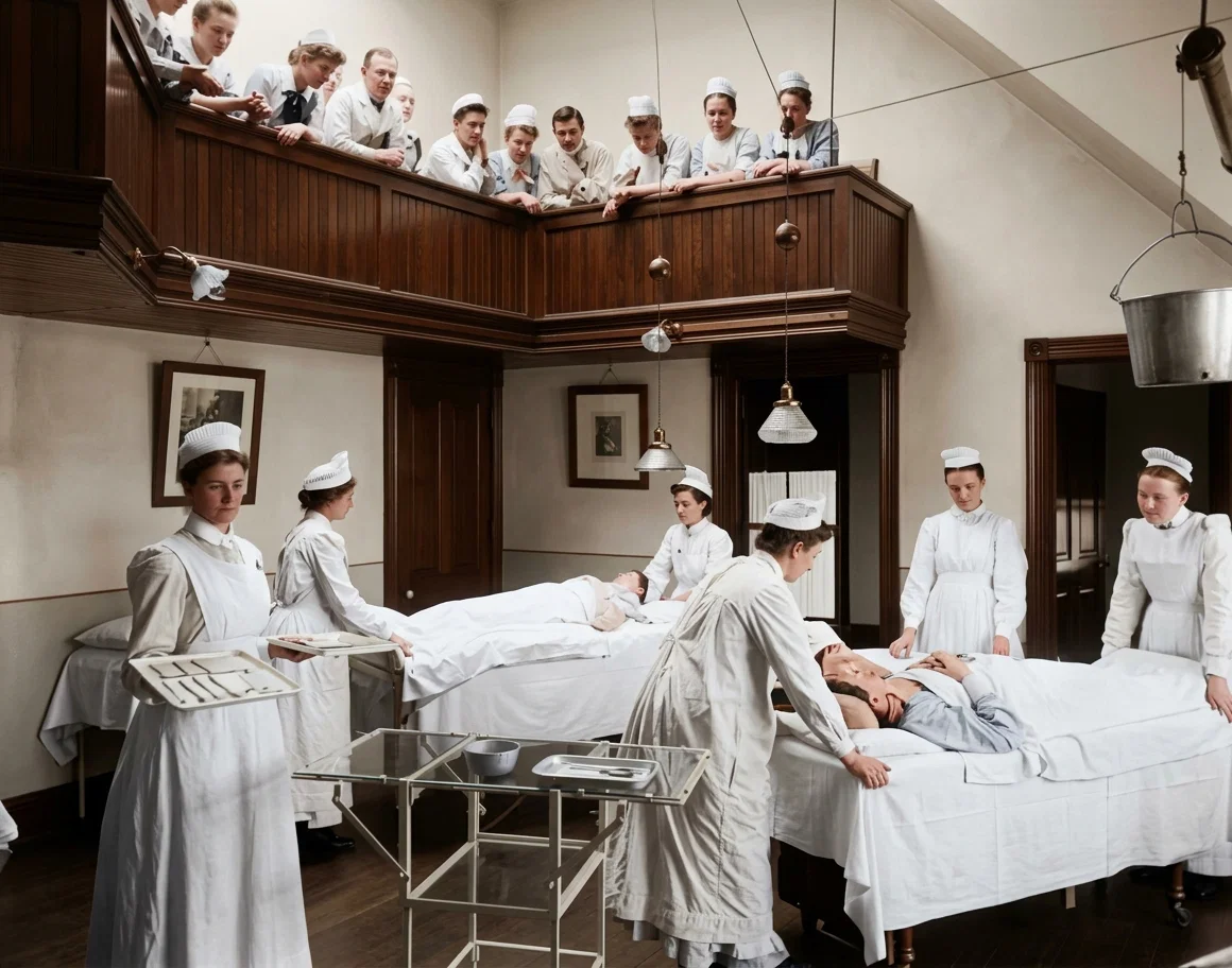 The Medical Missionary and Benevolent Association has the principal part of its college at Battle Creek, Michigan. Here its physicians and skilled nurses are mainly trained. The above is an illustration of the operating-room in its hospital.