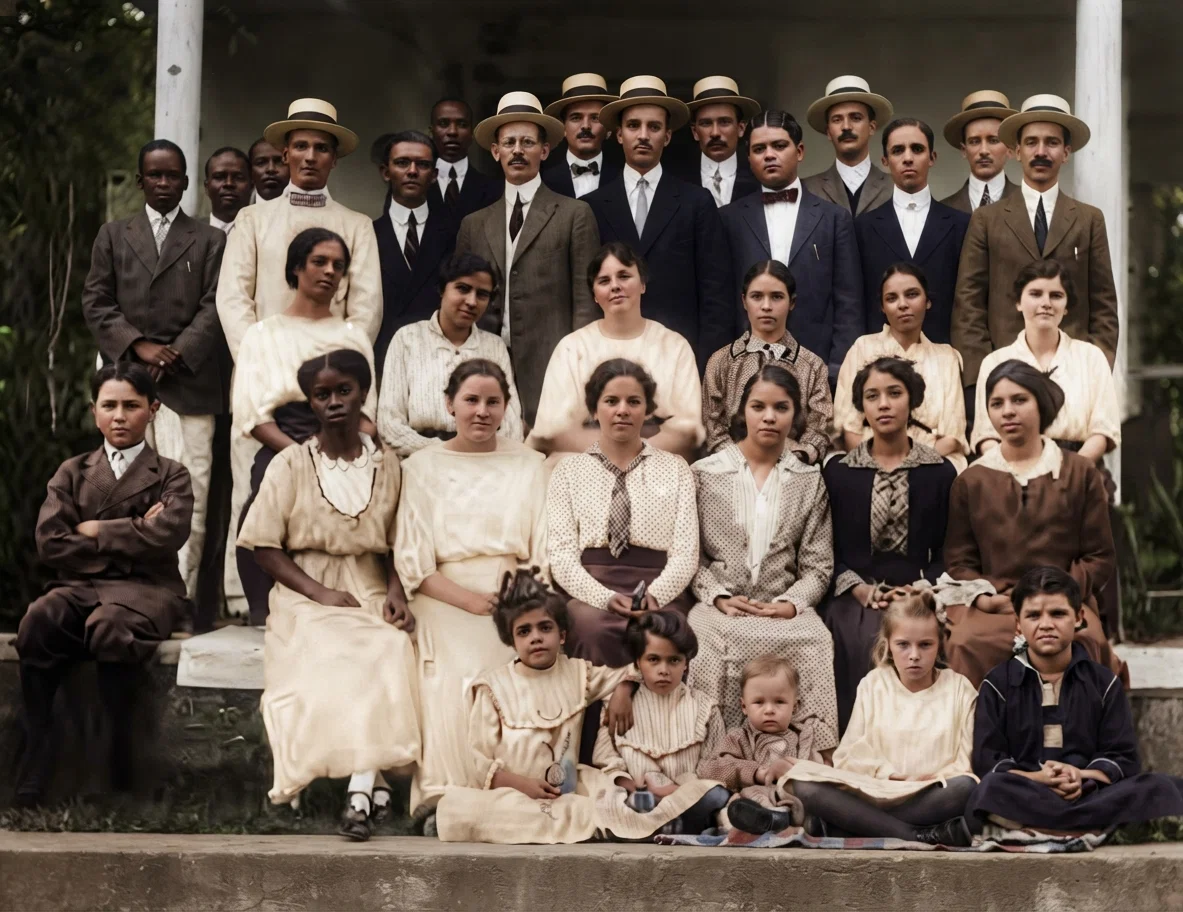 YOUNG PEOPLE AT A CUBAN WORKERS' MEETING AND INSTITUTE