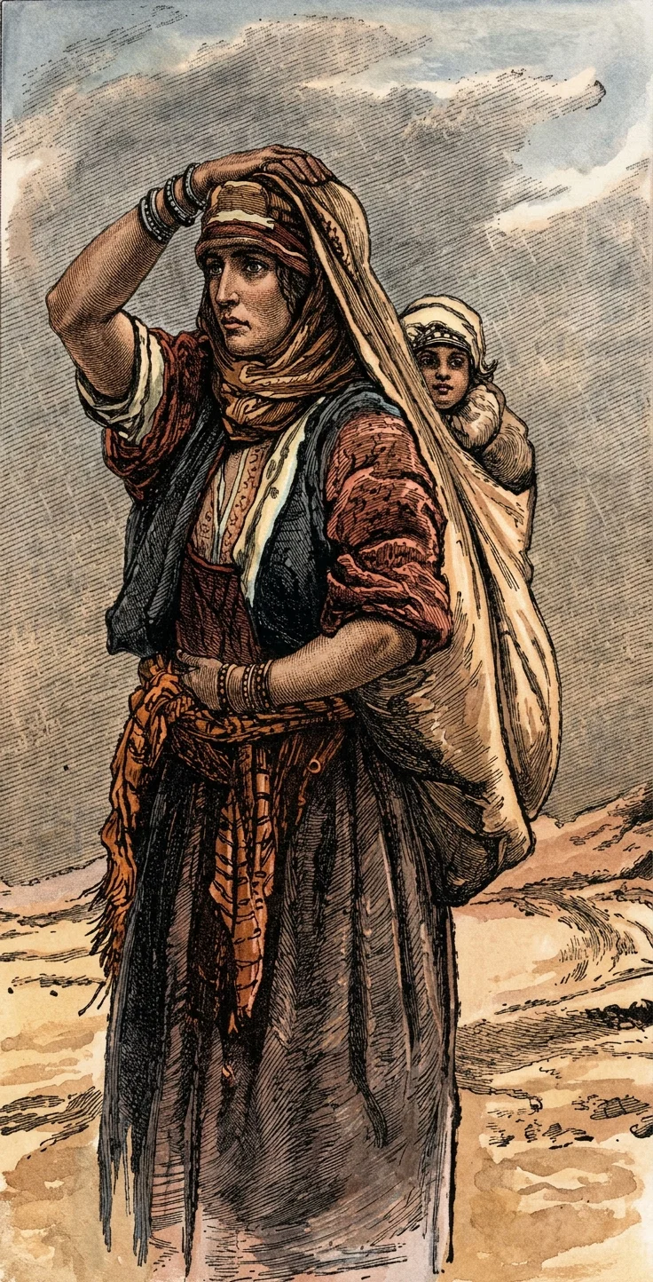 ARABIAN WOMAN AND CHILD.