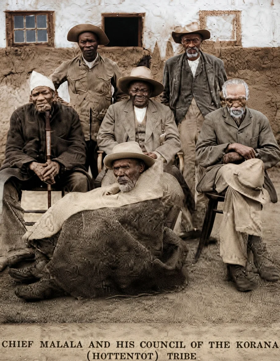 CHIEF MALALA AND HIS COUNCIL OF THE KORANA (HOTTENTOT) TRIBE