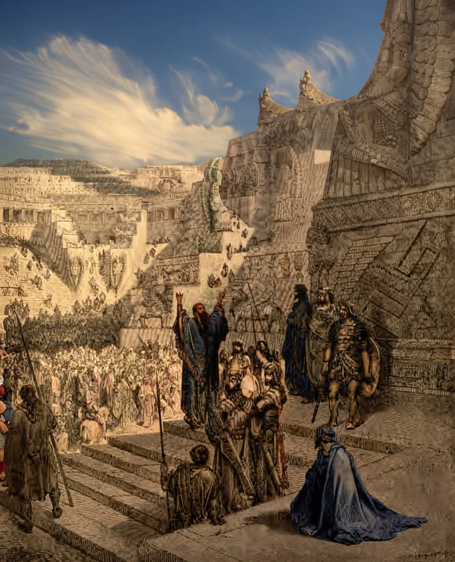 Going up to Jerusalem under the decree of Cyrus. Ezra 1:1-3