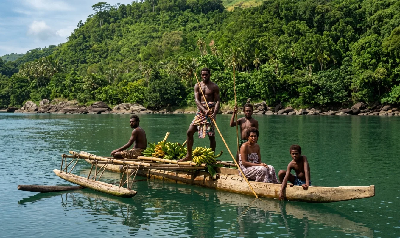 From "The Scientific American" A FIJIAN RAFT