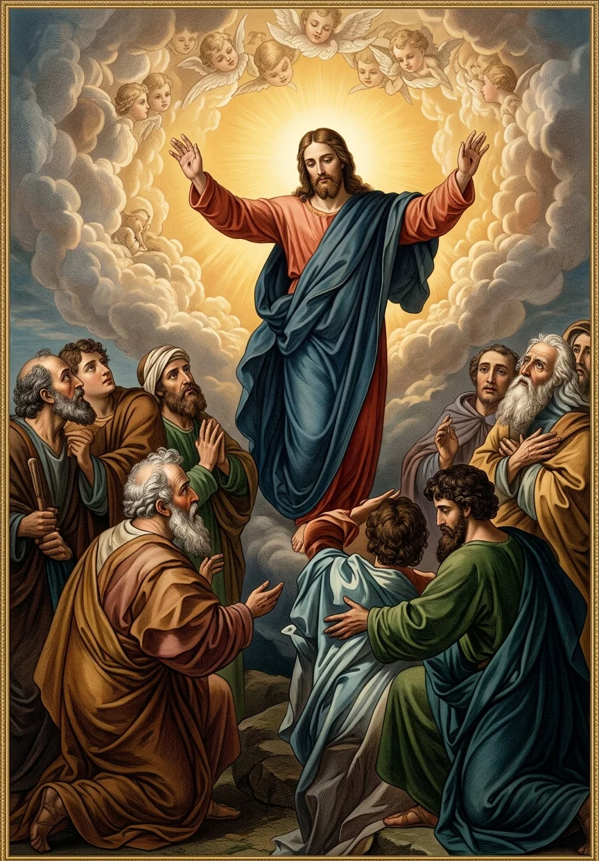 “While talking with His disciples, the Master suddenly began to ascend into heaven.”