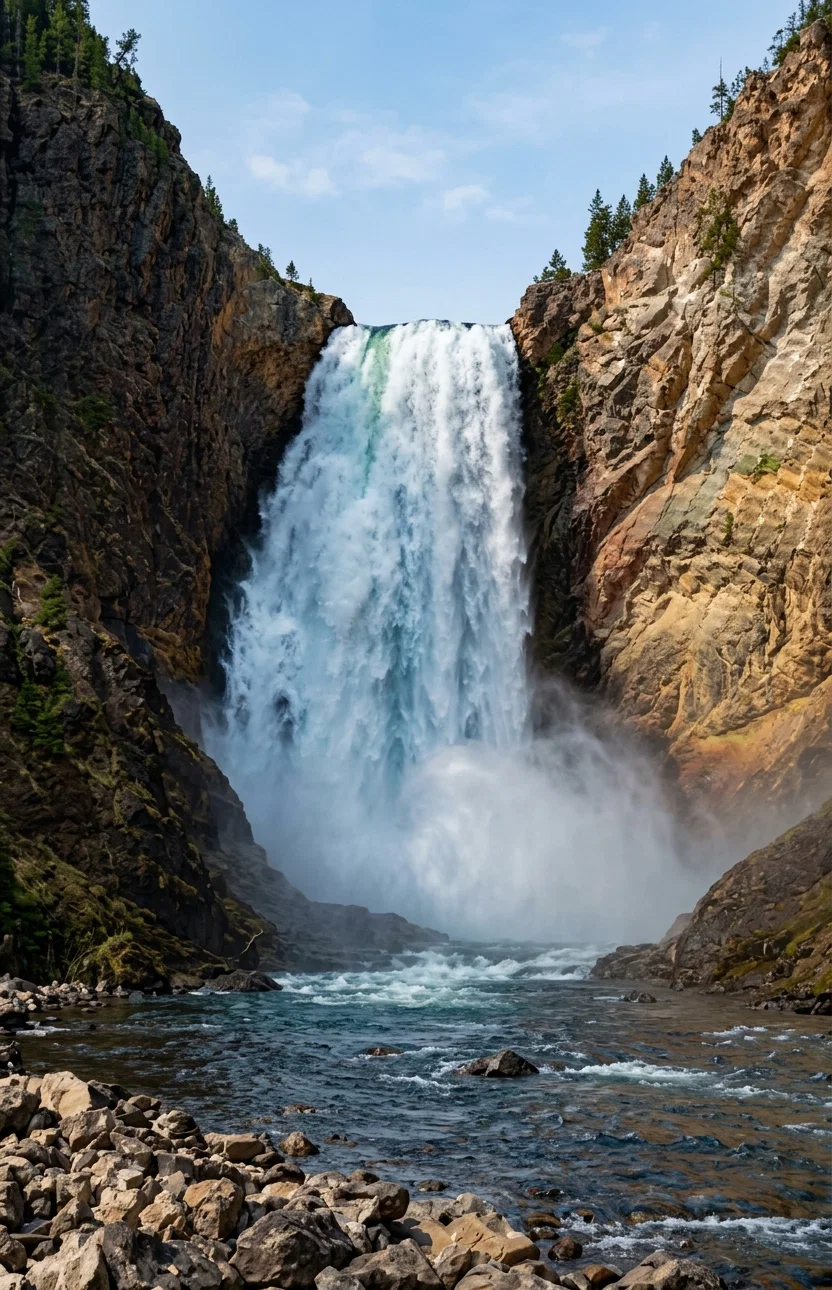 His voice was like the sound of many waters
