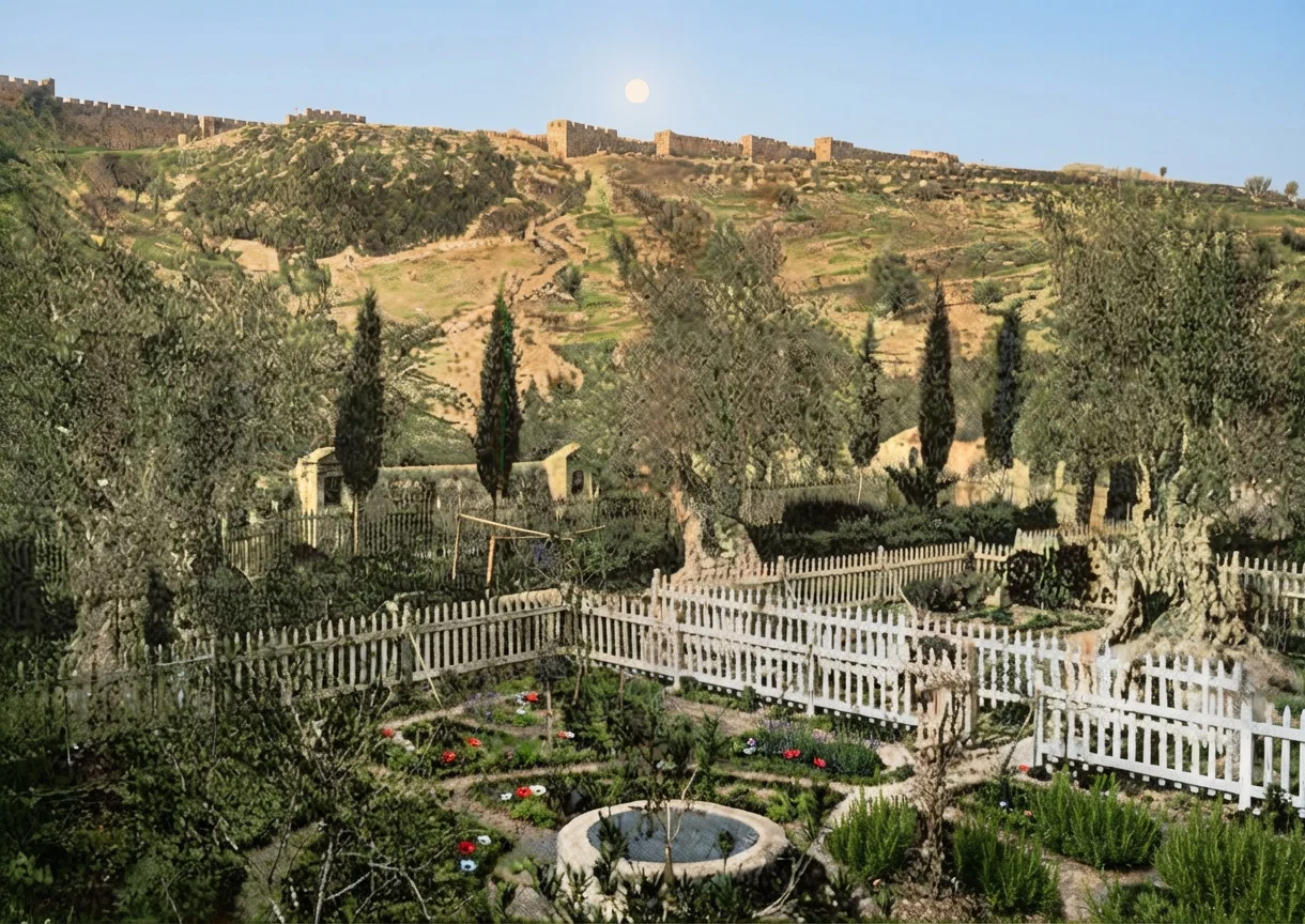 Modern Gethsemane, Looking toward Jerusalem.