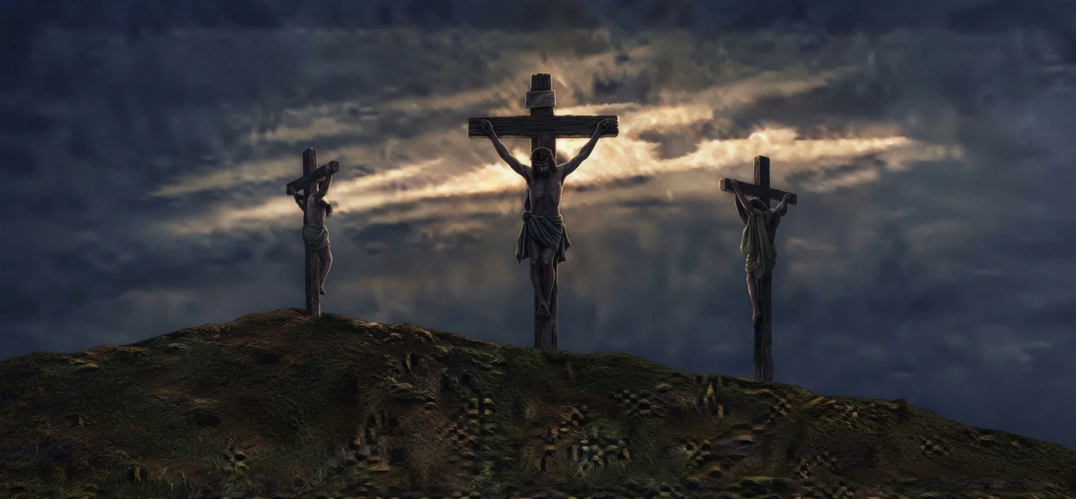 I saw the cross upon the rugged hill.