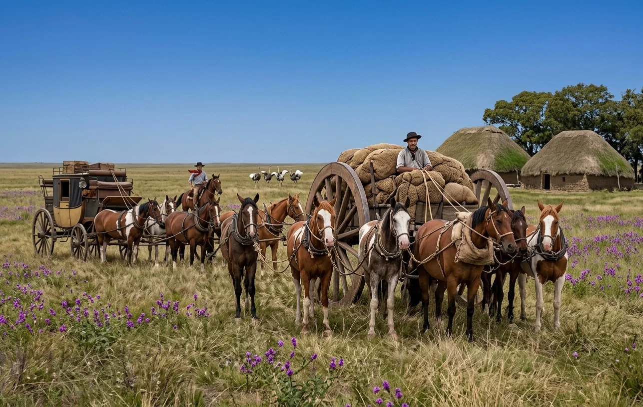 Country Scene in Argentina.