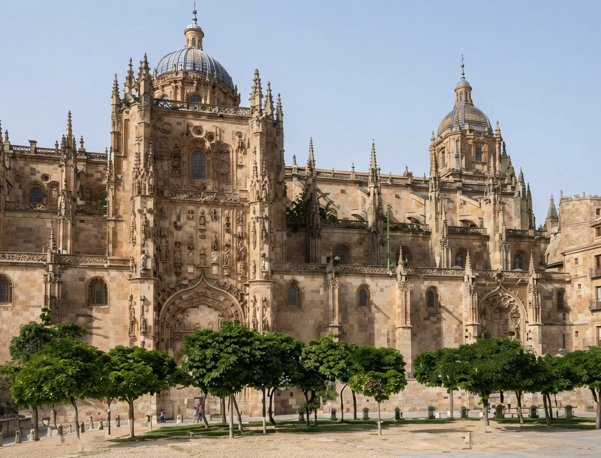 General View of Cathedral, Salamanca, Spain.