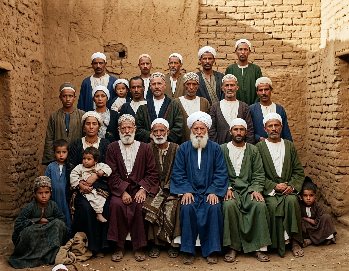COMPANY OF BELIEVERS BAPTIZED AT BENI ADDI, EGYPT