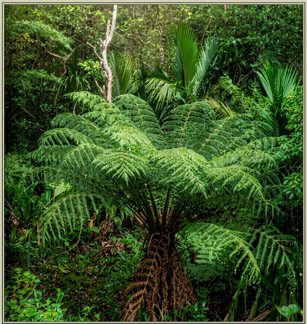 A Tree Fern.
A Bush Scene in Whangaroa.