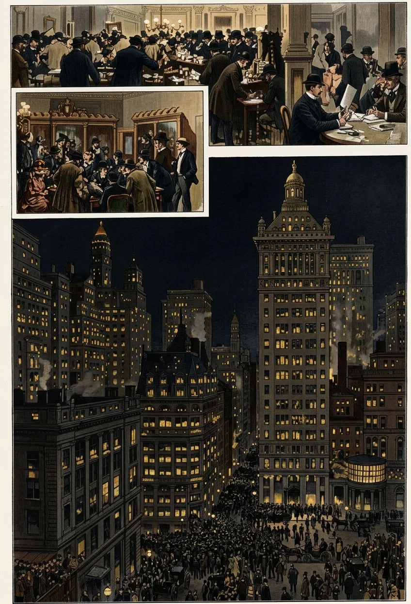 Night Scene of the Late Panic in Wall Street.
