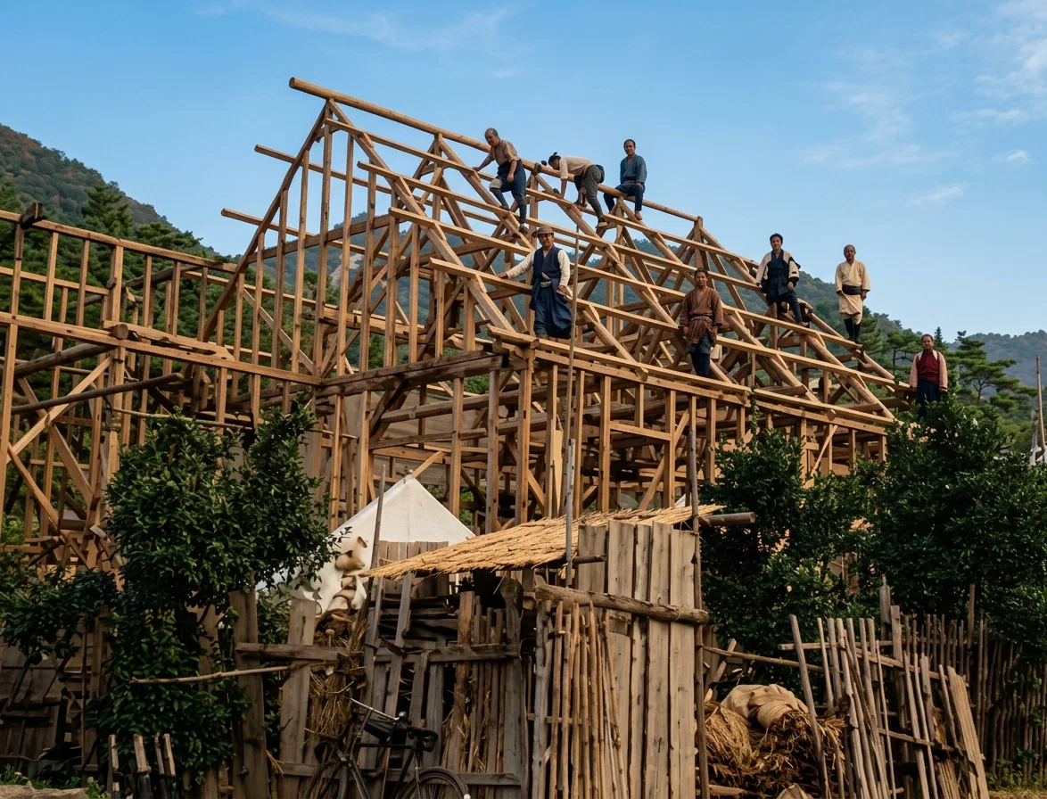 CHURCH BUILDING IN PROCESS OF CONSTRUCTION AT KOBE, JAPAN