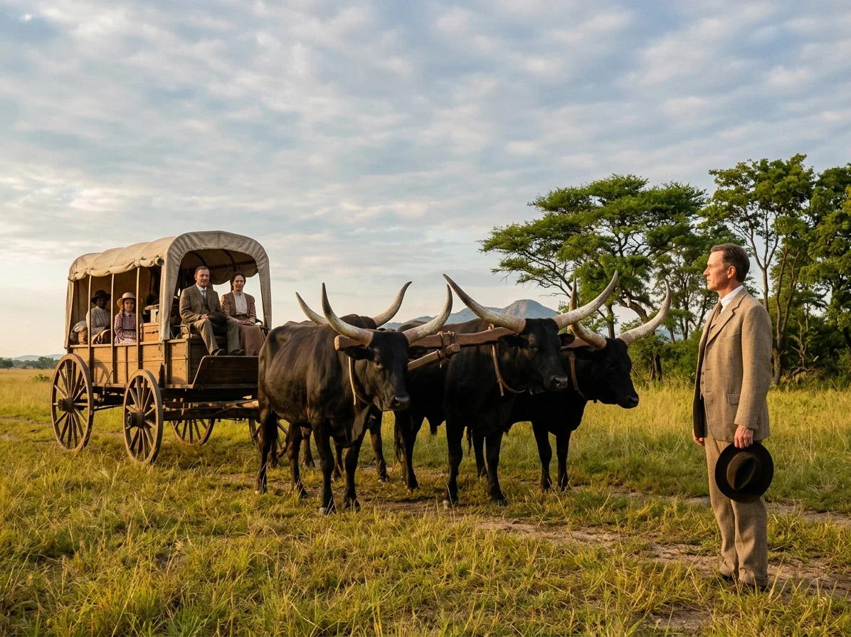 Elder W. H. Anderson and daughter Naomi and Elder R. C. Porter and wife leaving the Barotseland Mission, the two latter to take the train