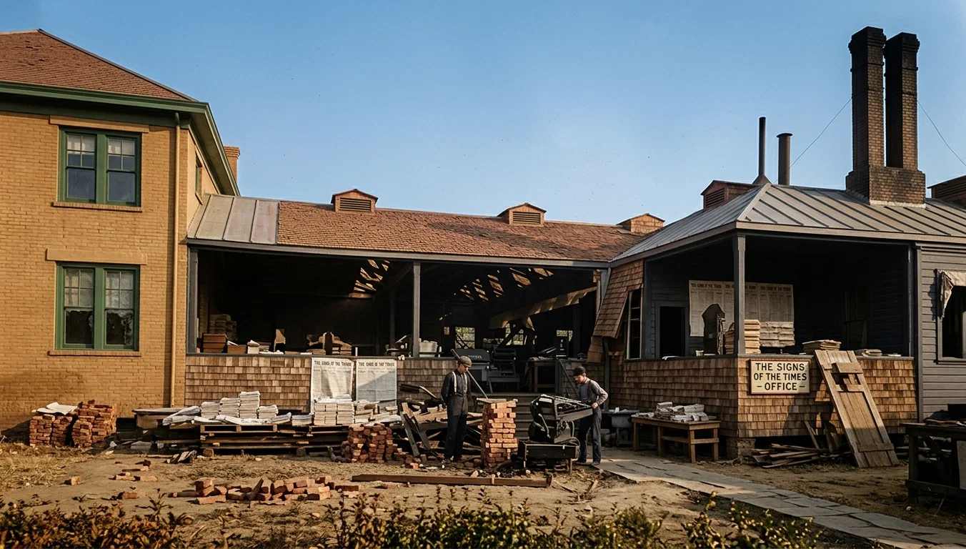 The Office of “The Signs of the Times” after the Earthquake