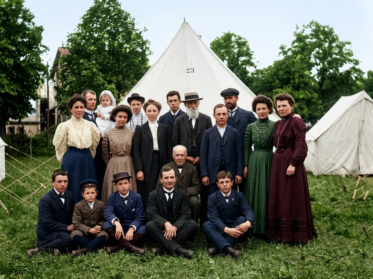 ONE FAMILY, GRANDPARENTS AND CHILDREN, ALL SABBATH-KEEPERS, IN ATTENDANCE AT THE FRENCH CAMP-MEETING