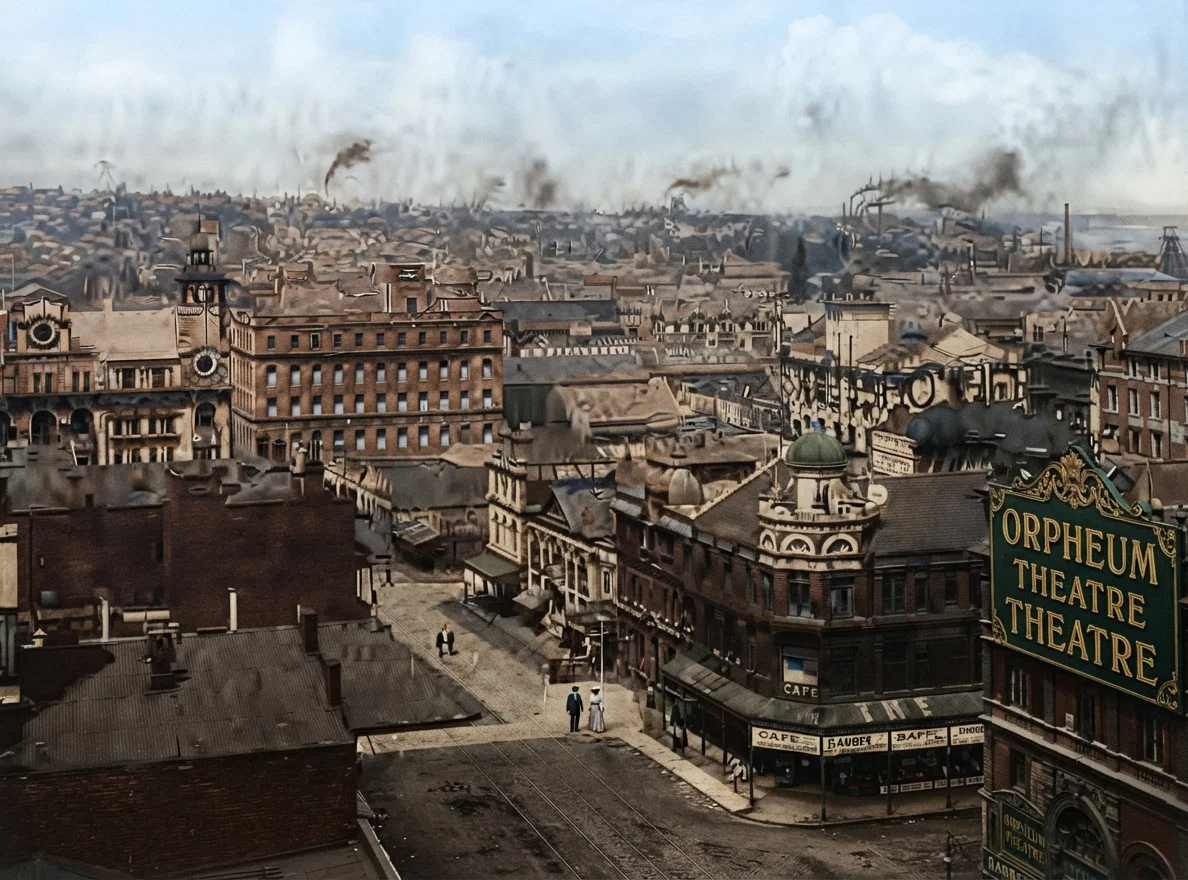 View in Johannesburg, the mining city of the Transvaal