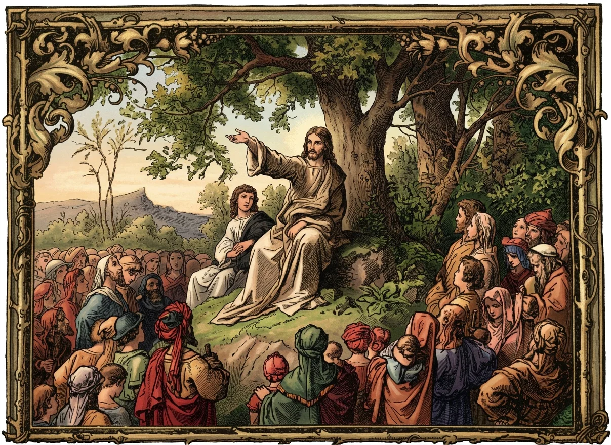 CHRIST TEACHING THE PEOPLE.