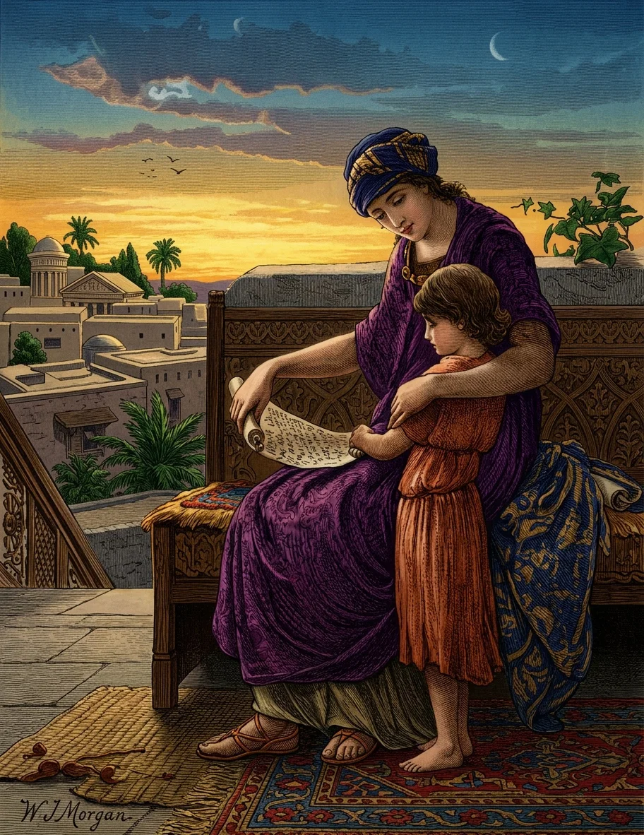 EUNICE AND TIMOTHY
Timothy is an example of the power of home training. Paul recognized that much of Timothy's efficiency as a worker was due to the Bible training he had received from his mother and grandmother. Read Paul's words in 2 Tim. 1:5; 3:15.
