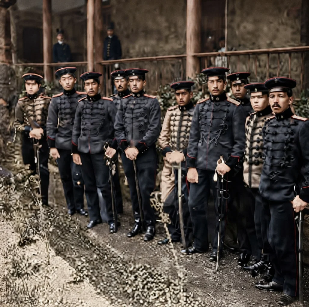 Group of instructors at the Ecuador National Military School. Notice their comparative youth.