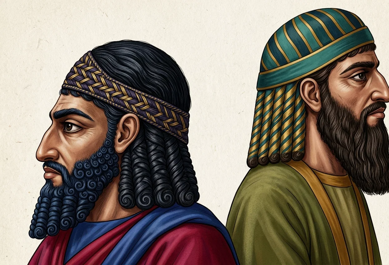 Men and Woman of Babylon, from Assyrian Monuments.