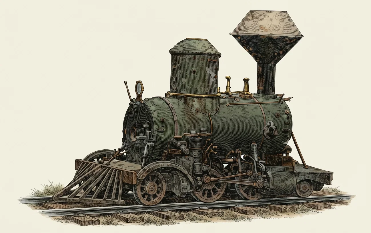 LOCOMOTIVE BUILT IN 1865 — THE FIRST OVER THE SIERRAS