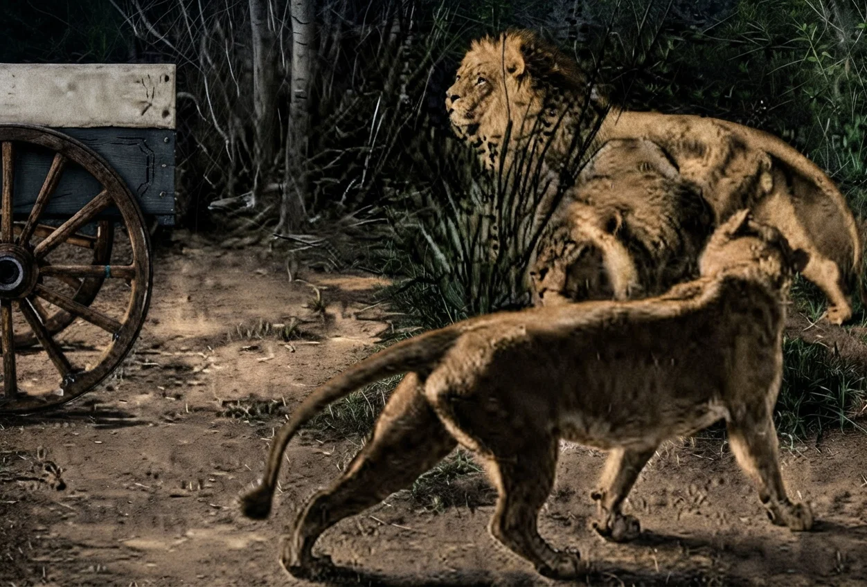 It was an undesirable place to camp, as there was a jungle along the bank, which makes a convenient hiding-place for lions.