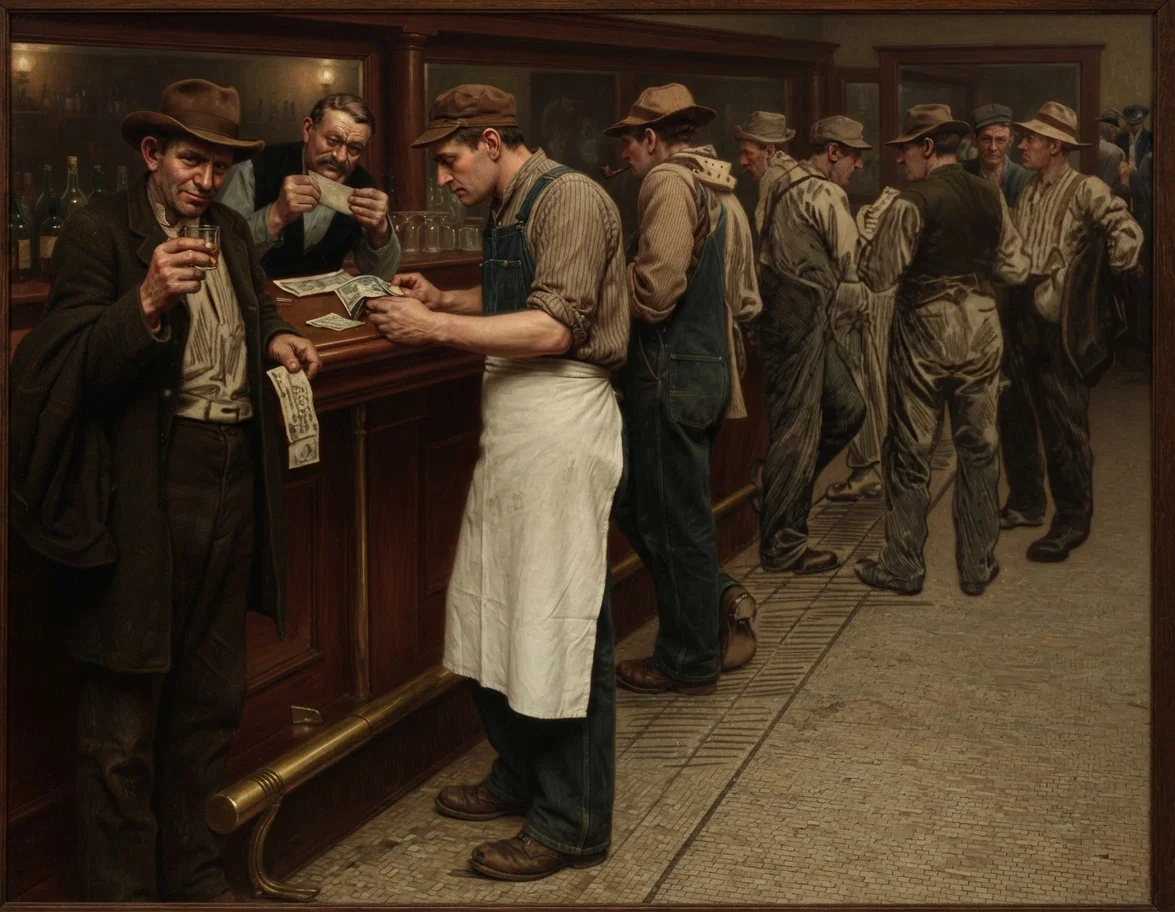 A firm in Massachusetts marked 700 $10 bills before giving them to its employees on pay day. Before the following Tuesday, 400 of the marked bills were deposited in the banks by saloon keepers.