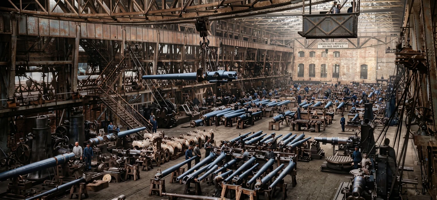 INTERIOR OF THE BIG KRUPP GUN WORKS, ESSEN, GERMANY