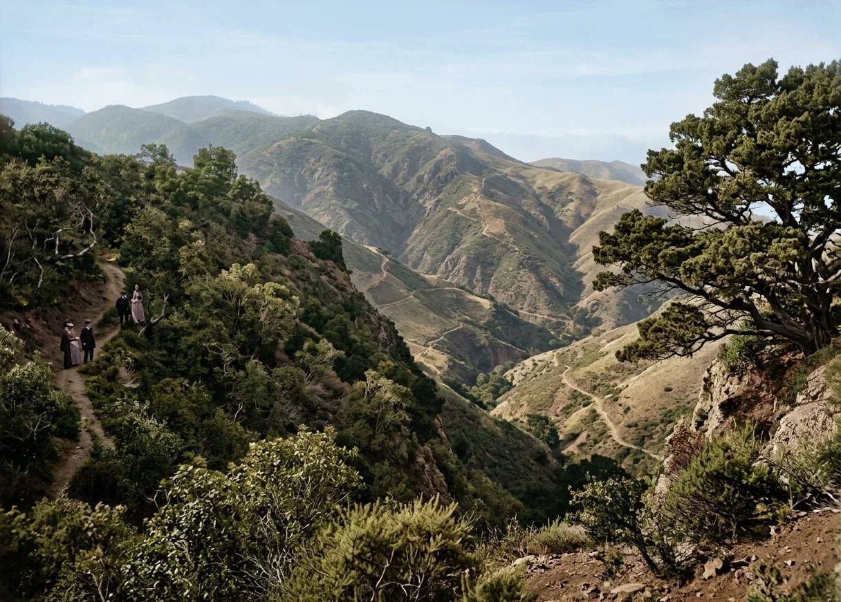 CALIFORNIA SCENERY No. 13. —We herewith present two bits of Marin County landscape. There are few, if any, sections of the world more elaborately endowed with romantic scenery than Marin County, California. It is bounded on three sides by salt water—on the