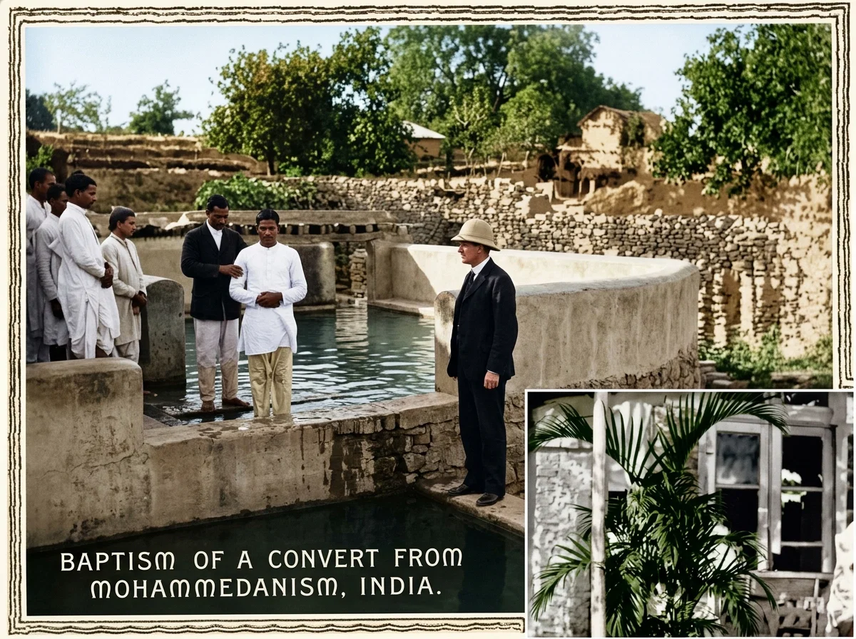 BAPTISM OF A CONVERT FROM MORAMANG BAPTISTS, INDIA.