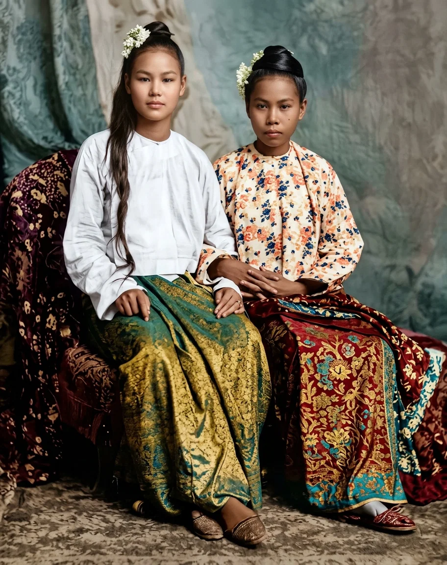 Two Burmese Girls.