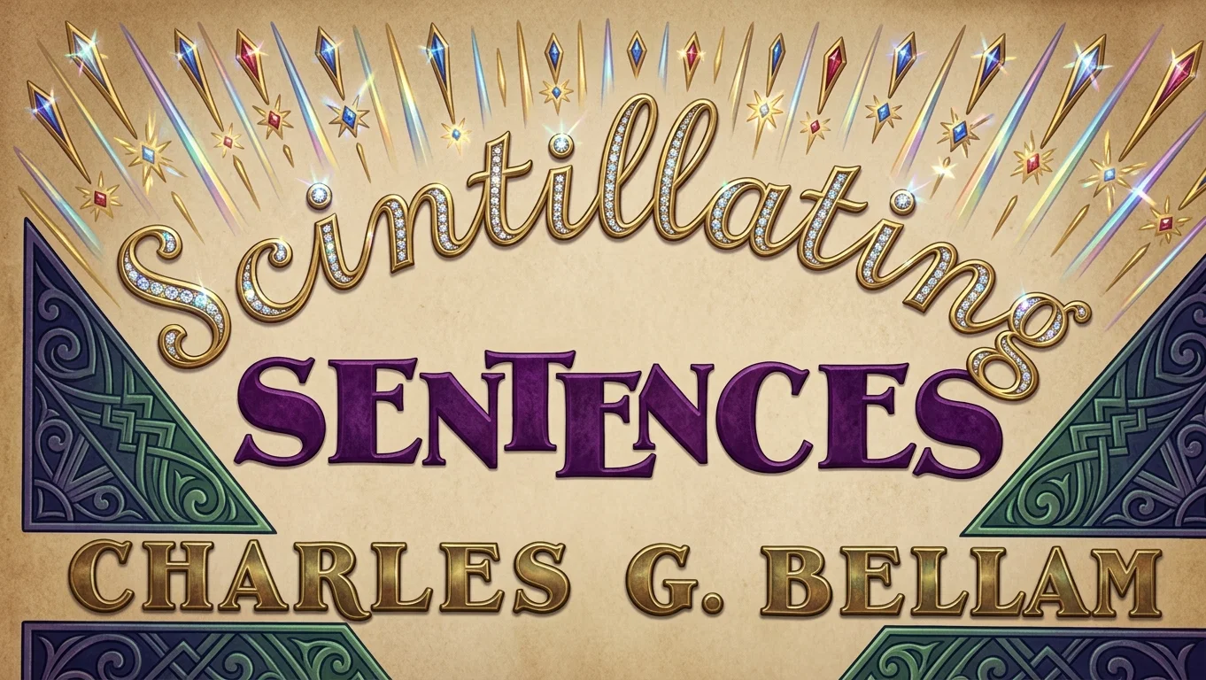 Scintillating
SENTENCES
CHARLES G. BELLAMY