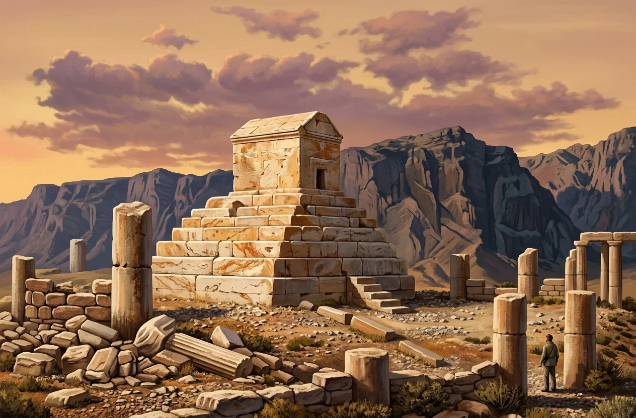 Tomb of Cyrus, Murgab, or Pasagardae, the ancient capital of Persia.