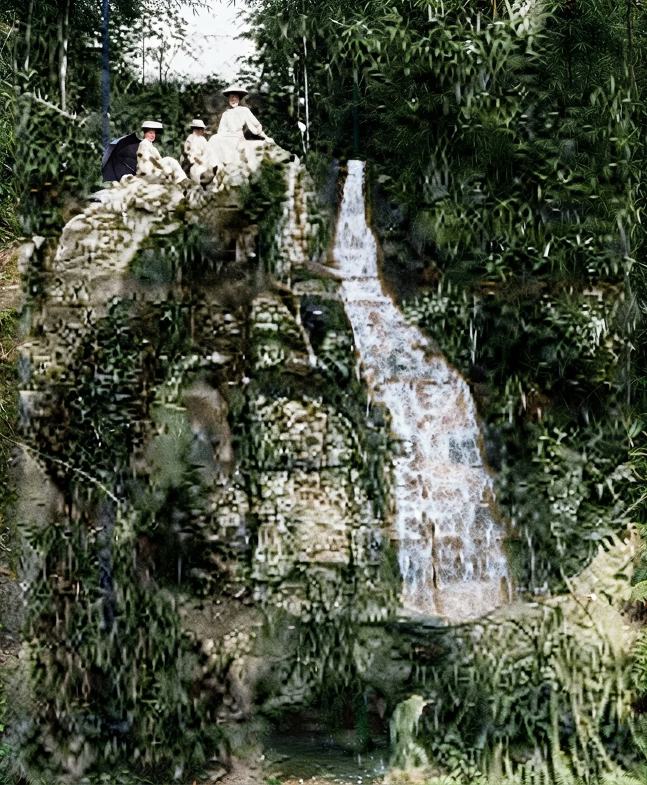 This is a view of the falls at Mokanshan — a poor view, and does not do the place justice.