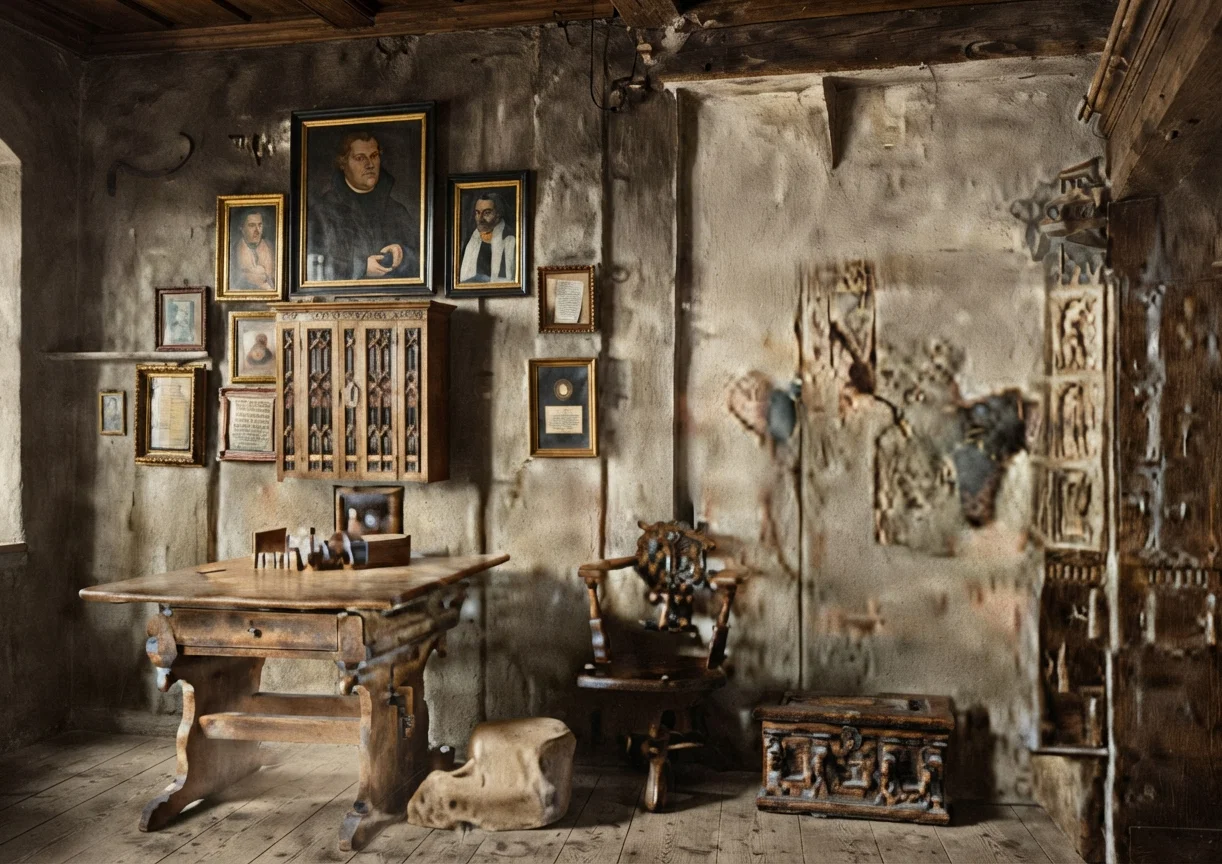 Luther's room in Wartburg Castle, Eisenach, where he did much of his writing