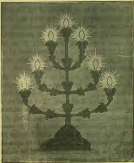 The seven-branched candlestick, a symbol of the fulness of the Spirit of God. Rev. 4:5; Isa. 11:2.
