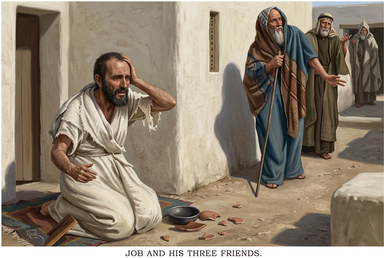 JOB AND HIS THREE FRIENDS.