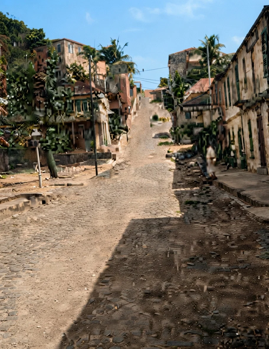 A Street in St. George, Grenada.