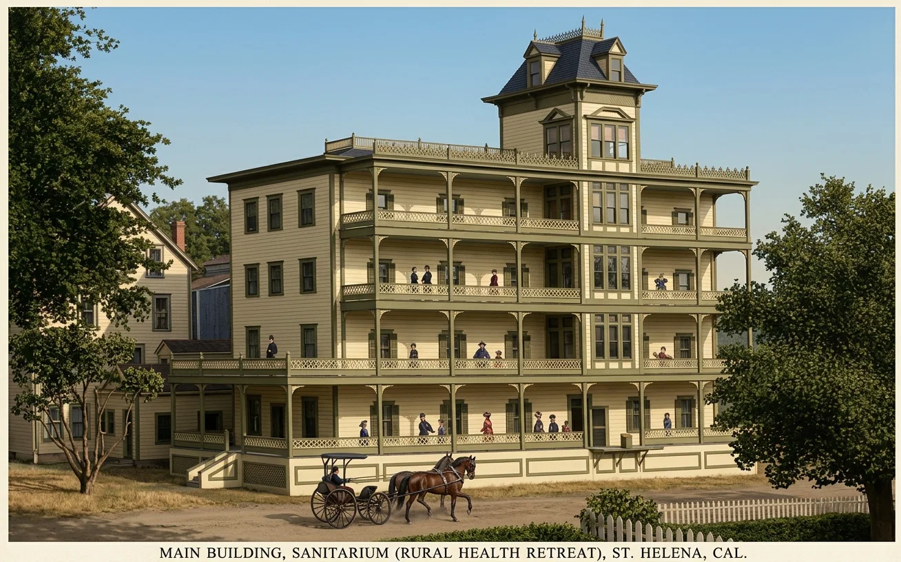 MAIN BUILDING, SANITARIUM (RURAL HEALTH RETREAT), ST. HELENA, CAL.