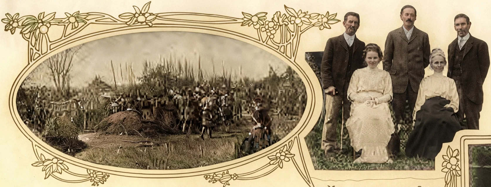 WARRIORS MARCHING AROUND A CHIEF'S GRAVE, AS DESCRIBED BY MRS. ANDERSON